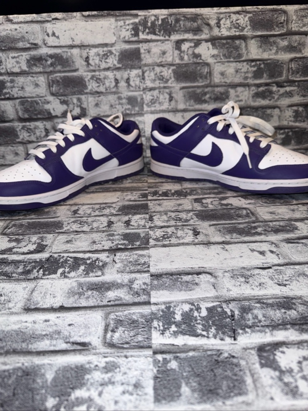 Used Nike Dunk Low Retro White Court Purple Men's Sneaker DD1391-104 Low Sz 11M - Picture 3 of 12